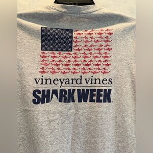 Vineyard Vines Shark Week Gray T-Shirt, Boys Size XL